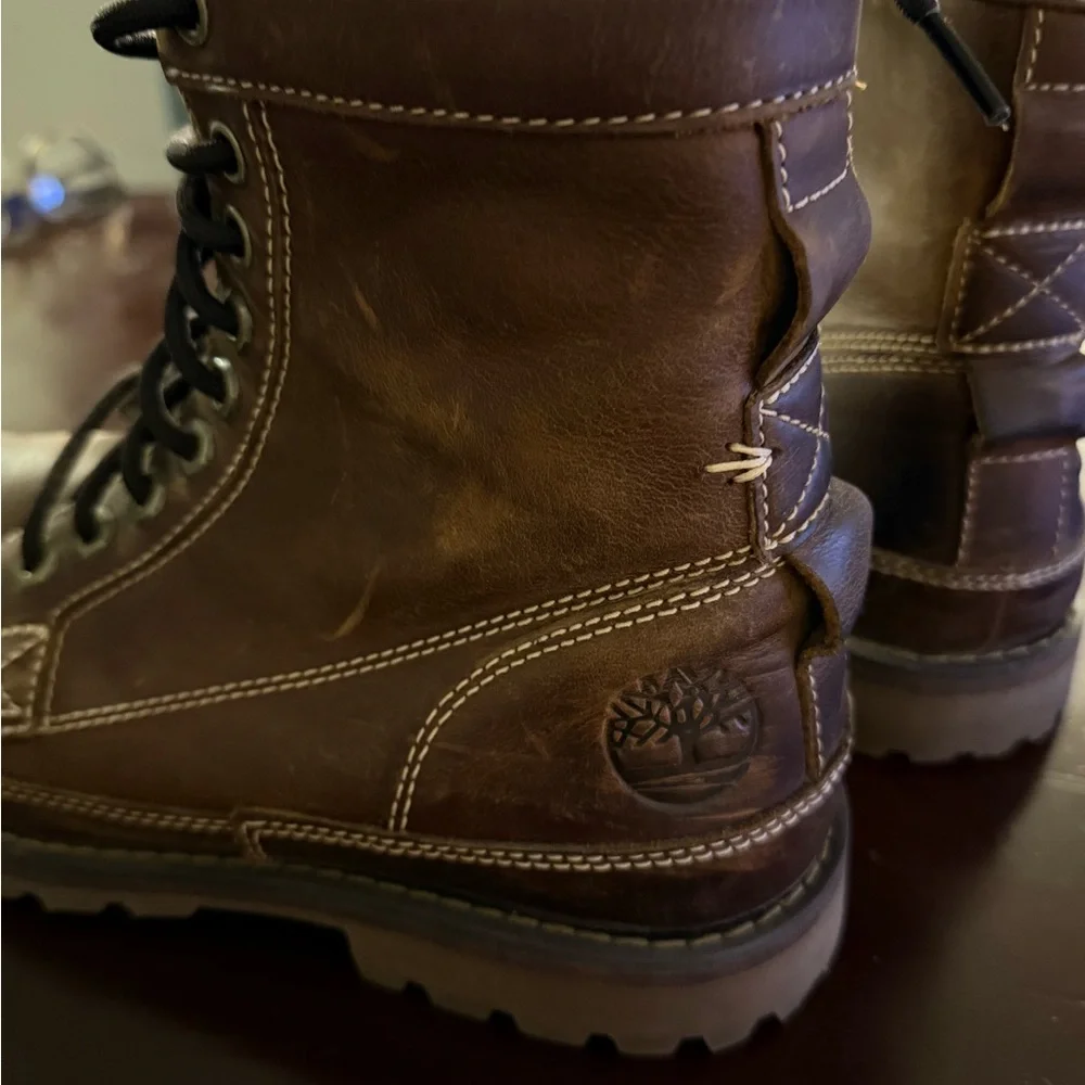 Timberland Men's Dark Brown Leather Boots